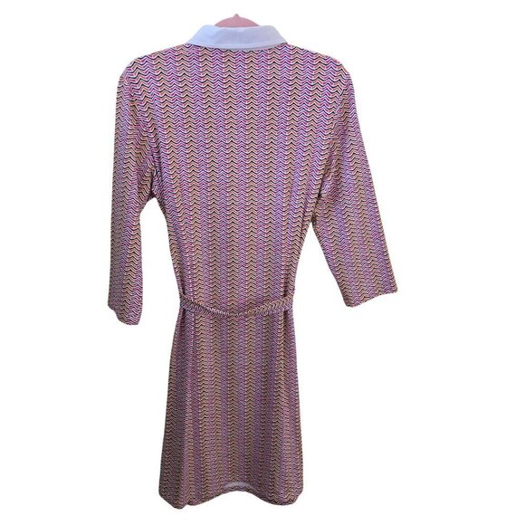 J. Mclaughlin NWT Elsie Dress White Hot Orange Pink Catalina Cloth Size L Design - Picture 2 of 7